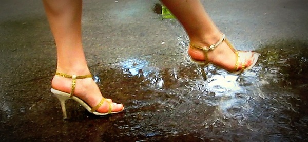     , Wet high heels