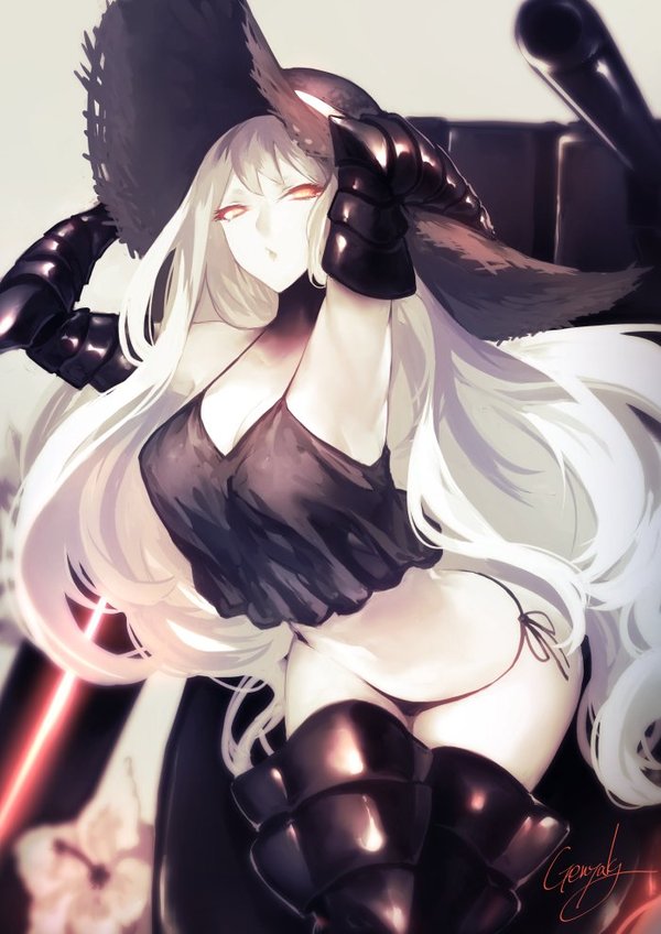 Aircraft Carrier Summer Oni - Kantai collection, Aircraft carrier oni, Anime, Anime art, Abyssal