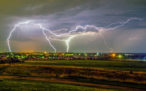 Thunderstorm over Pskov. 08/13/2017. 03:30-03:40. - Thunderstorm, Pskov, The photo, beauty of nature