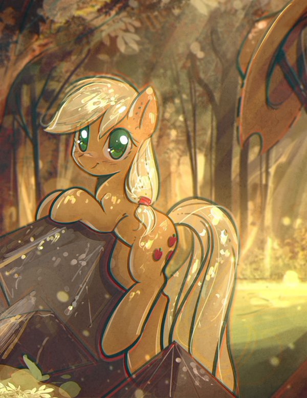 The Brightness of Faraway Life - My Little Pony, PonyArt, Applejack, Mirroredsea