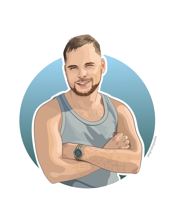 Vector portraits :) - My, , Vector graphics, , Portrait by photo, Portrait, Creation, Longpost