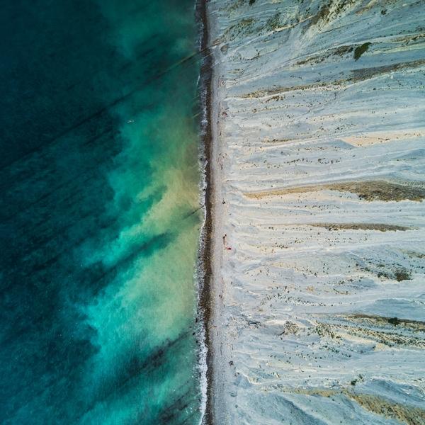 Elemental border. - My, Novorossiysk, Myskhako, Black Sea, Drone, Quadcopter, Aerial photography, Sea, Resorts of the Krasnodar Territory, Longpost