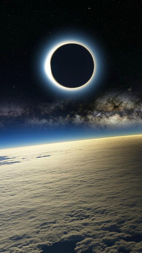 Solar eclipse from the ISS - The photo, ISS, Solar eclipse, Photomanipulation