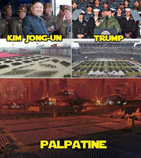 One day... :) - Kim Chen In, Trump, Donald Trump, Star Wars, , Emperor Palpatine, Nuclear weapon