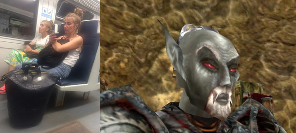 I'm going like this in the train ... - My, The Elder Scrolls V: Skyrim, Skyrim, The Elder Scrolls III: Morrowind, , 