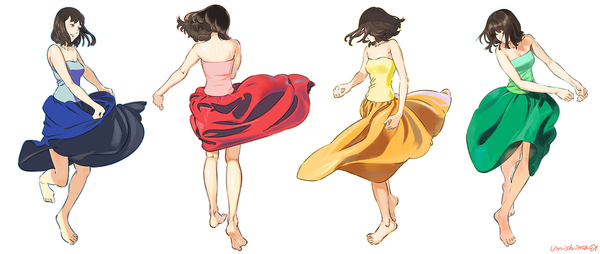 Dancing in Dress , Anime Art, Umishima senbon,  , , 