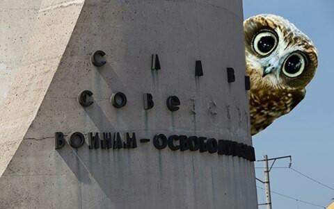 Glory to the owl - Owl, Decommunization, , Monument, Stele