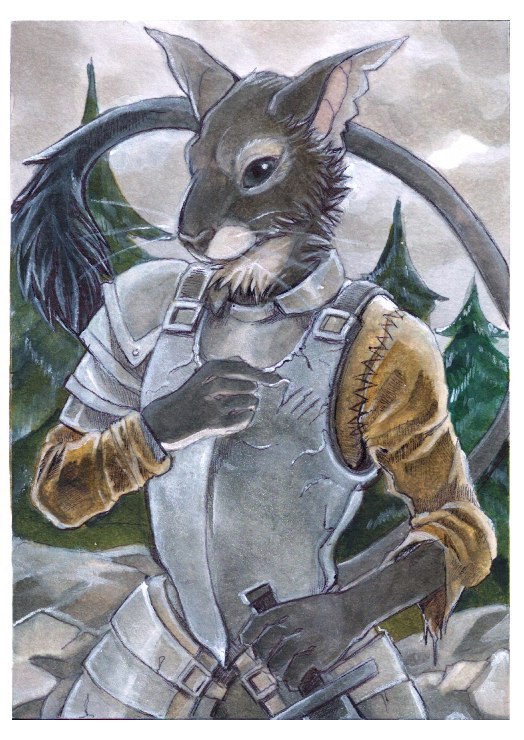 ACEO - Furry, Traditional art, Aceo, A selection, Longpost, Watercolor, , Landscape