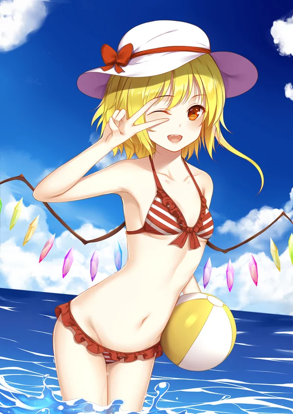 Flandre Scarlet - NSFW, Аниме, Anime Art, Touhou, Flandre Scarlet