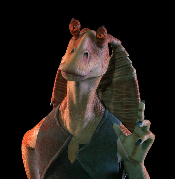 A little Jar Jar Binks - Star Wars, Boba95fet, Art, Longpost, Tag