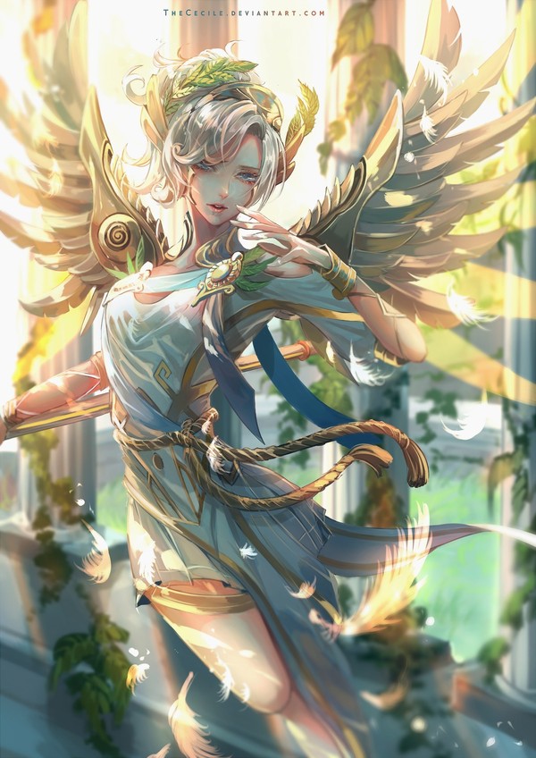 Богиня - Overwatch, Mercy, Thececile