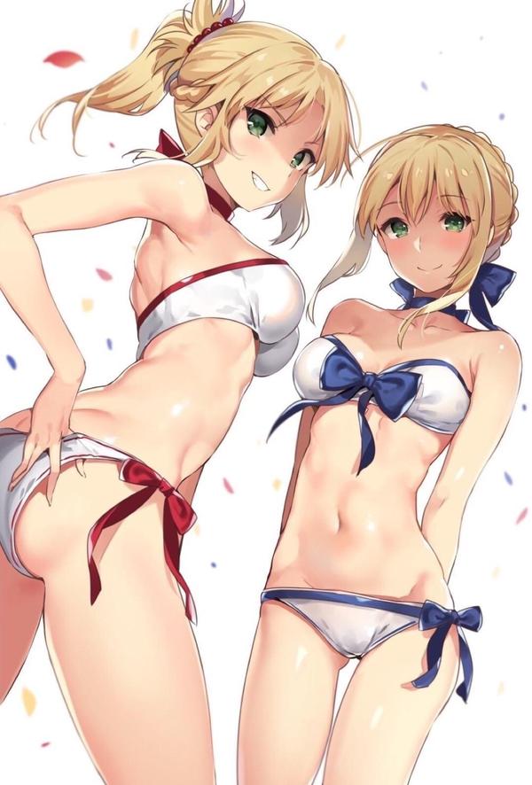 Father and Son - NSFW, Anime art, Fate, Anime, Art, Saber, , Fate grand order, Mordred
