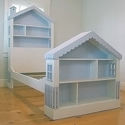 Townhouse in a residential area for a daughter) - My, Dollhouse, Bed, With your own hands, Woodworking, Maine Coon, Needlework with process, Longpost