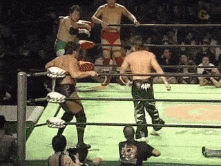 Японский рестлинг - PRO Wrestling Noah, Naomichi Marufuji, Kenta Kobashi, Рестлинг, Гифка