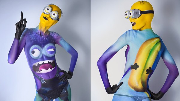 Not dressed. - Minions, Nudity, Bodypainting