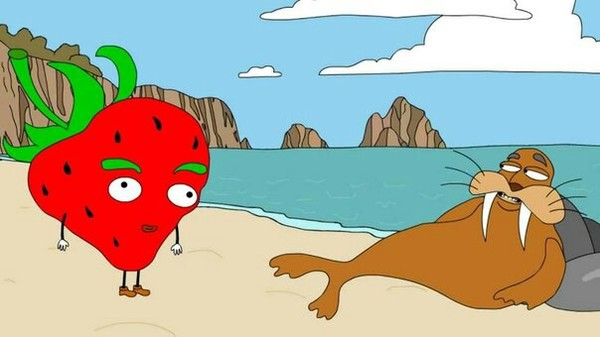 There are strawberries, there is a beach, there is no swimsuit. - Strawberry, Swimsuit