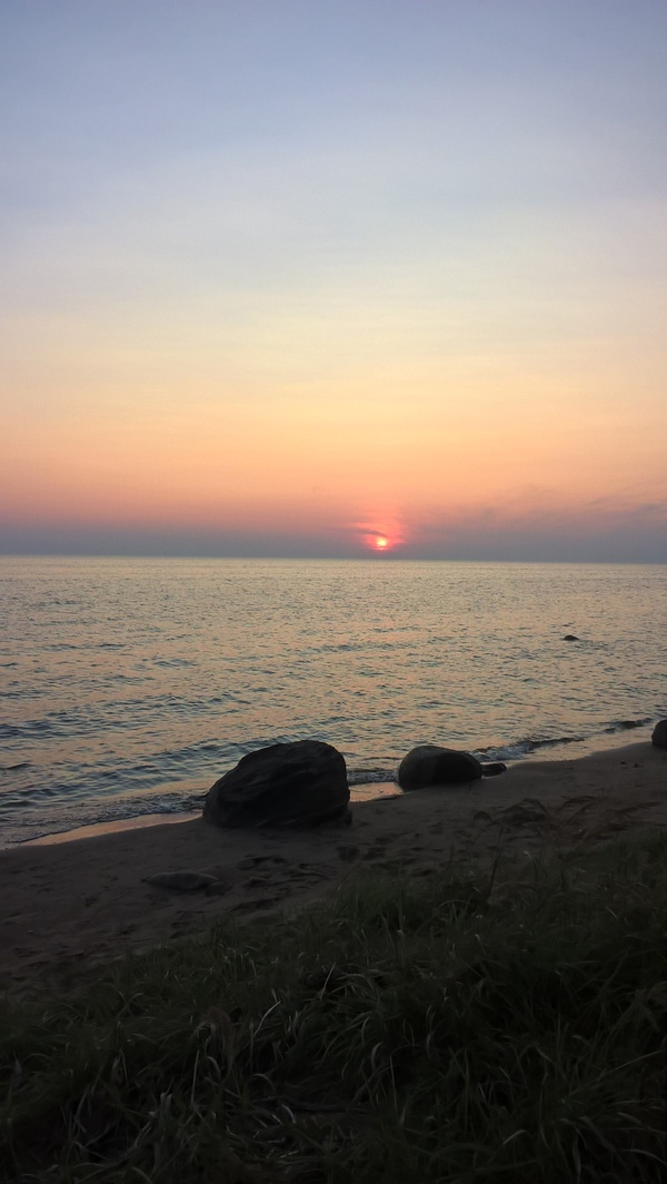 Sunset on the Rybinsk Sea - My, I want criticism, Rybinsk Reservoir, Nature, My, Sunset