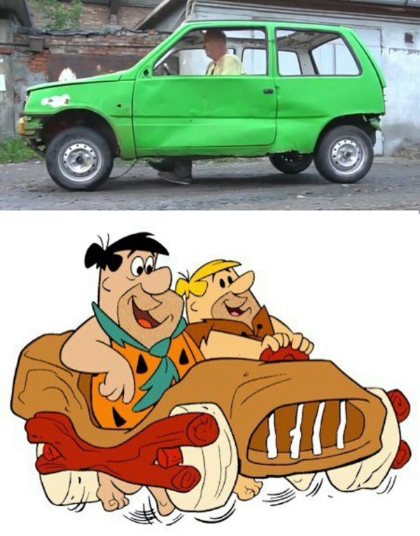 Foot-operated car... Something familiar... - Flintstones, They exist, Oka