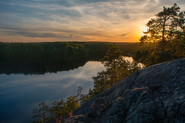 Sunset at Lake Yastrebinoe - My, Sunset, The photo, Nature, Lake, , Hawk Lake