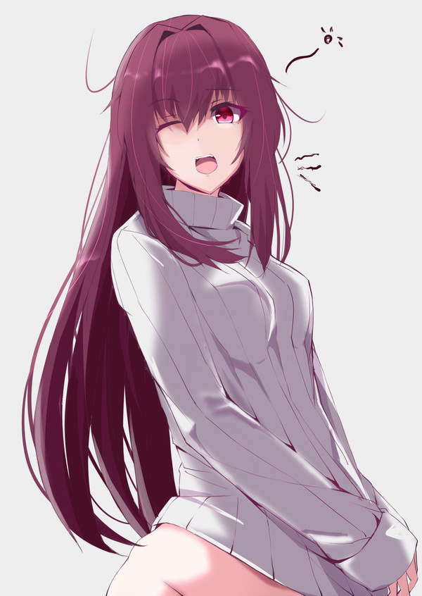 Sleeping wake up - Anime, Anime art, Not anime, Fate, Fate grand order, Scathach