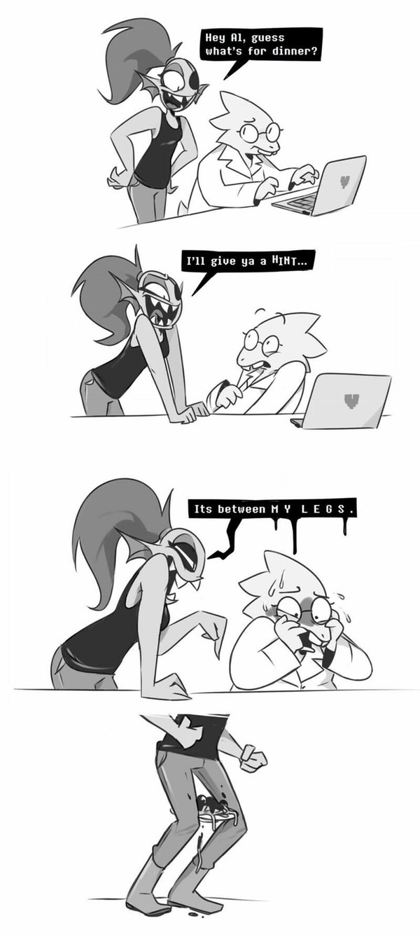 Ужин - Undertale, Undyne, Alphys, Комиксы