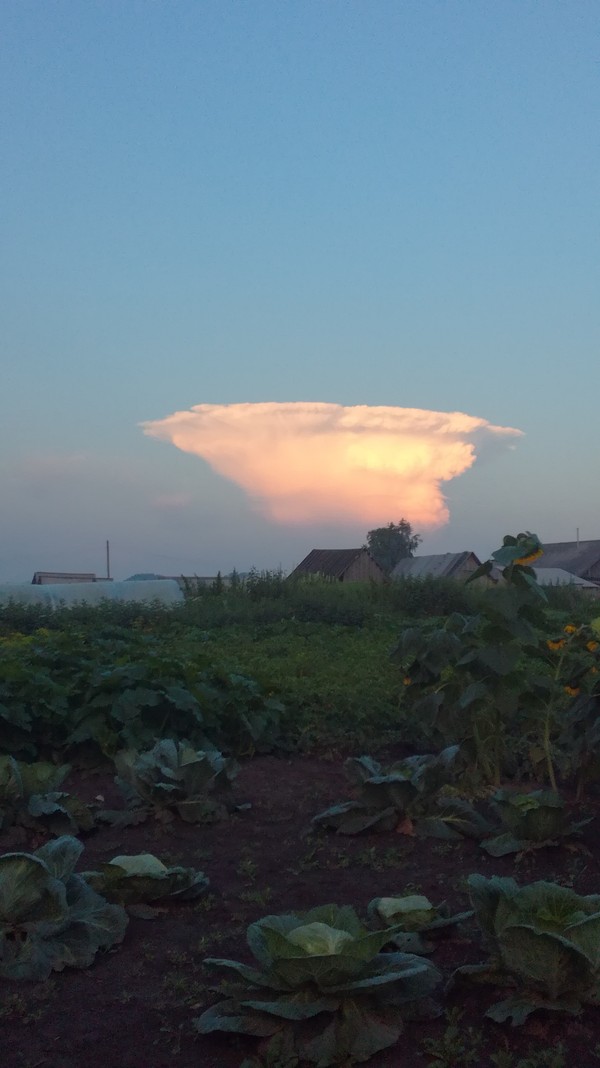 A cloud that looks like an alien spaceship. - My, UFO, Spaceship, Cloud-Paradise