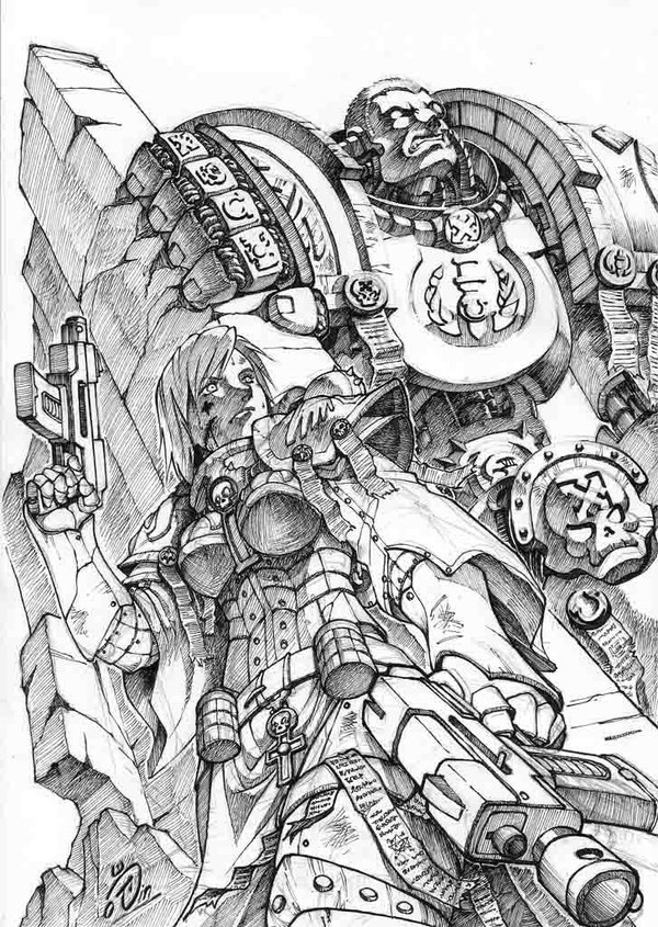 Sisters of battle Adepta Sororitas, Warhammer 40k, Wh Art, 