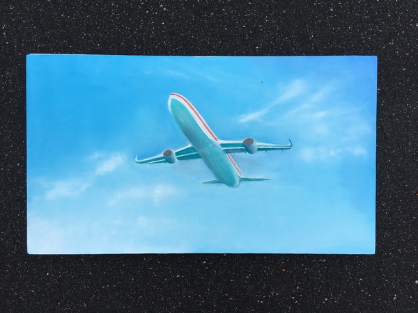 Airplane - My, Oil painting, Painting, Art