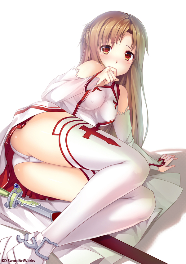 Sometimes they give up without a fight... - NSFW, Anime, Anime art, Asuna yuuki, Art, Sword Art Online