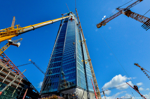 Construction of the Lakhta Center - My, Saint Petersburg, Skyscraper, Lakhta Center, Height, , Longpost, View from above