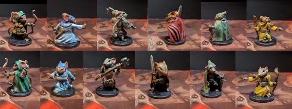 mice ready - My, Painting, Board games, Miniature, Mice and Mystics, Painting miniatures