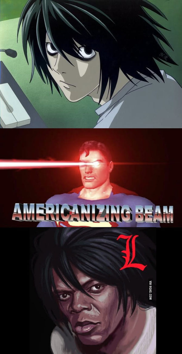 Americanizing beam - 9GAG, Anime, Death note, , USA