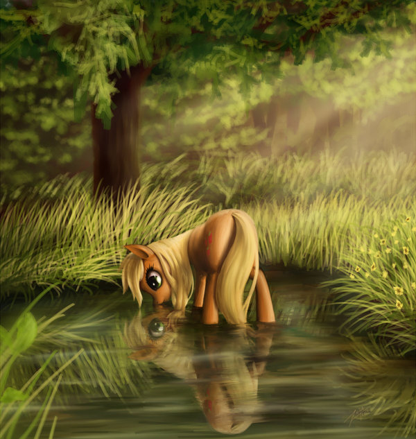 back to nature - My little pony, PonyArt, Applejack, Zetamad