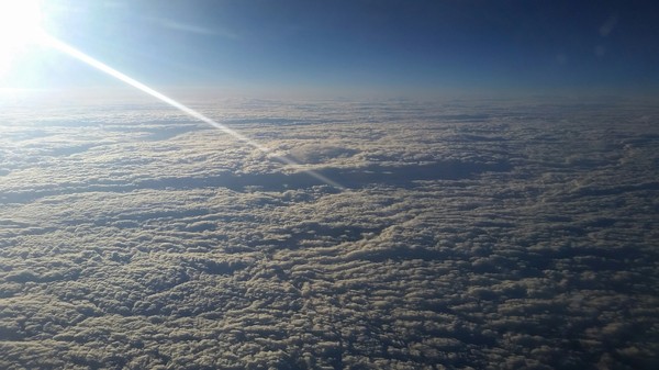 And it's dark downstairs - My, The photo, Clouds, Airplane