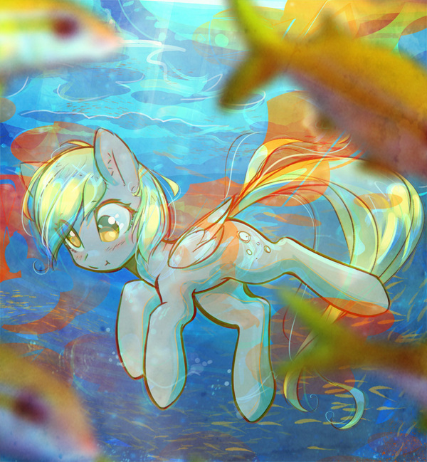 Drifting Through The Weightless Forest - My Little Pony, PonyArt, Derpy Hooves, Mirroredsea