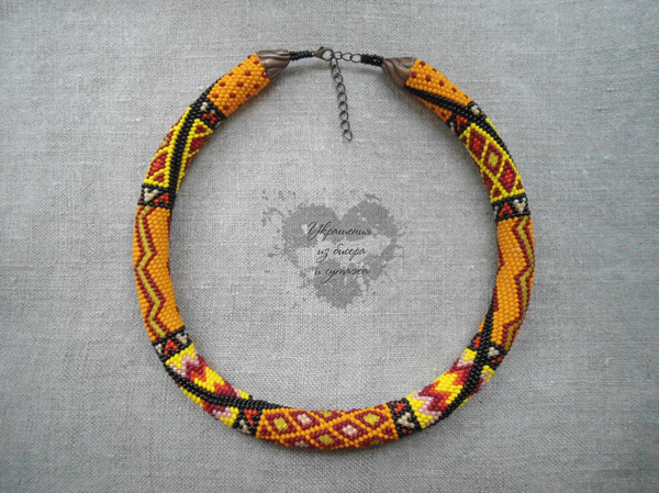 Necklace Tropicana - My, Beads, Handmade, Needlework without process, Harness