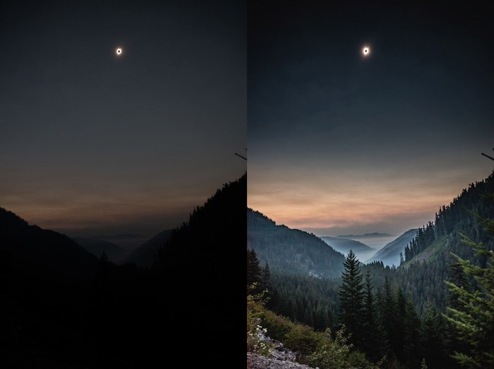 That's why you need to shoot in RAW: processing on the example of a landscape with a solar eclipse - Solar eclipse, Jpeg, Raw, The photo, Treatment