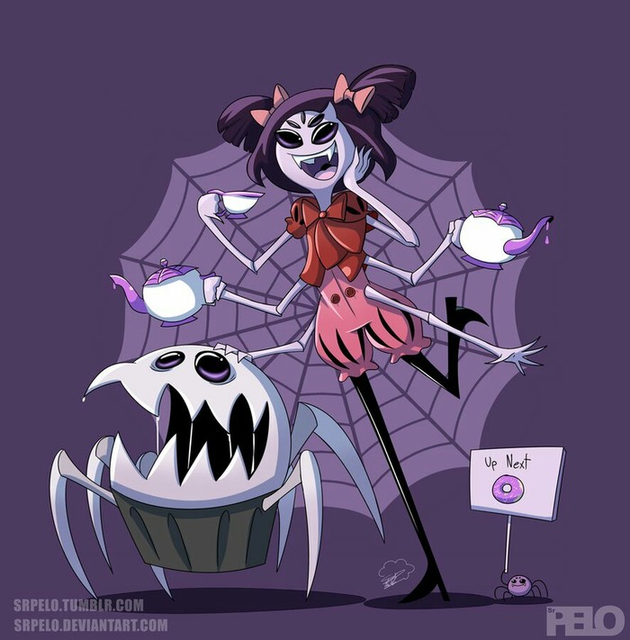 Арт Маффет от сеньора Пело - Undertale, Muffet, Арт