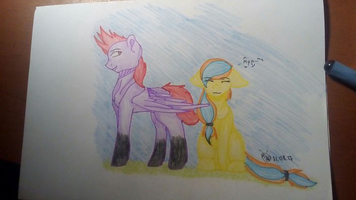 Especially over the background I decided not to try (it was too lazy) - My, Risky, Drawing, My little pony