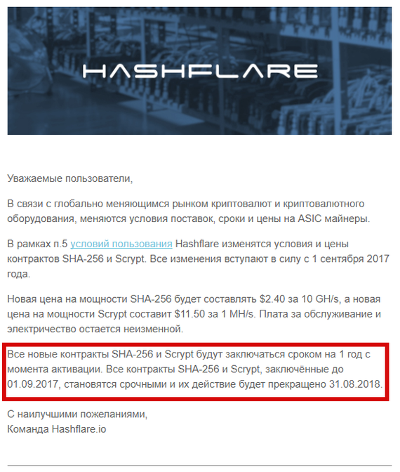 Mining in Hashflare, perpetual contract for one year. - , Deception, Longpost