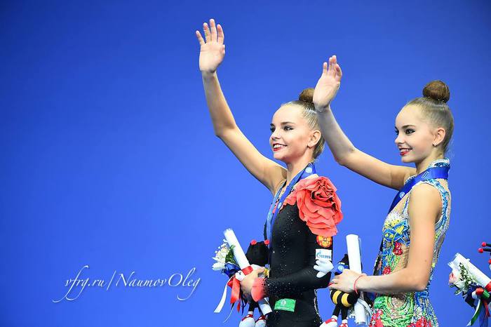 The Averina sisters again did not leave competitors a chance for gold. This time the twins have collected all the gold medals of the World Championship! - Twins, , Sister, Sport, Gymnastics, World championship, Gold, Dina Averina, Arina Averina