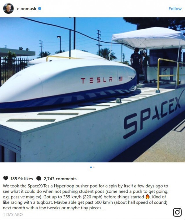 Tesla has created a prototype Hyperloop capsule. - Tesla, Capsule, Hyperloop, 