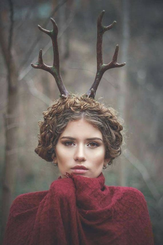 Pagan slavic style - The photo, Girls, Wreath, Horns, Paganism, Slavs, Longpost