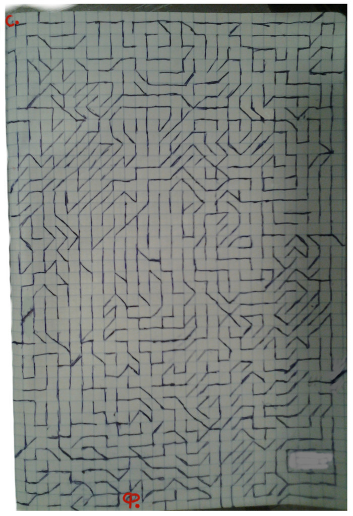 Go through the maze - My, Головоломка, Maze, Longpost