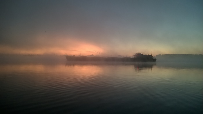 Volga morning. first fog. - My, The photo, 