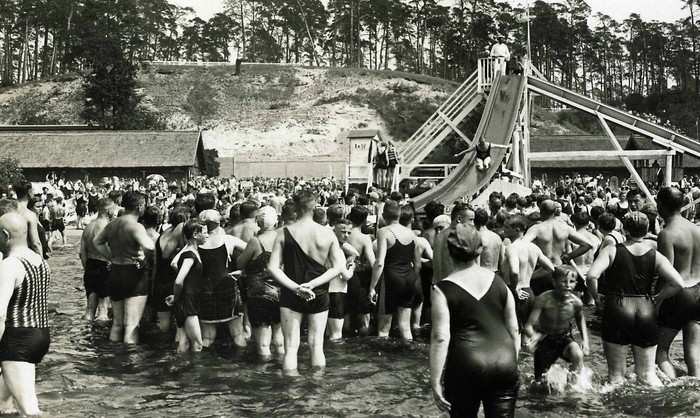 One of the first water slides. - Aquapark, Slide, Water