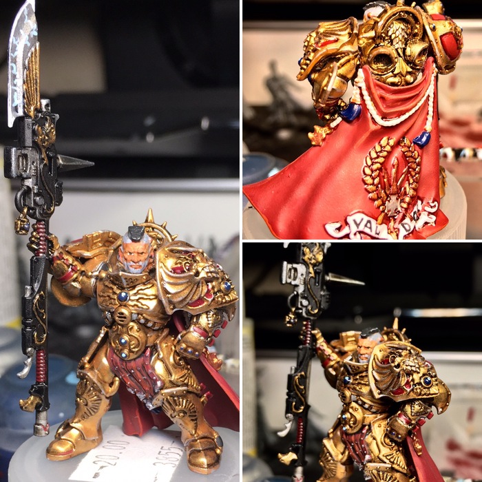 [NOT] The first months of painting - Konstantin Valdor (conversion) - My, Wh miniatures, Warhammer 40k, Warhammer, Adeptus Custodes, Constantine Valdor, Golden youth, Longpost