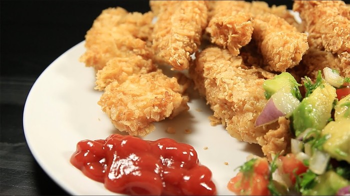 Quick Recipe for Crispy Chicken Nuggets. (Video) - My, Nuggets, Video, Video recipe, Cooking, Food, , Recipe, Good eat