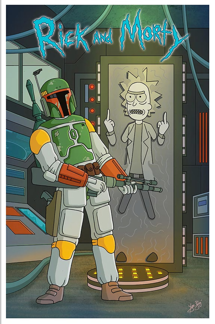 Looks like he owes money to Jabba the Hutt. - Rick and Morty, Star Wars, Boba Fett, Rick