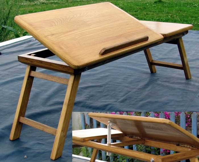 DIY laptop table - With your own hands, Wood products, Stand, First post, Do it yourself, Longpost